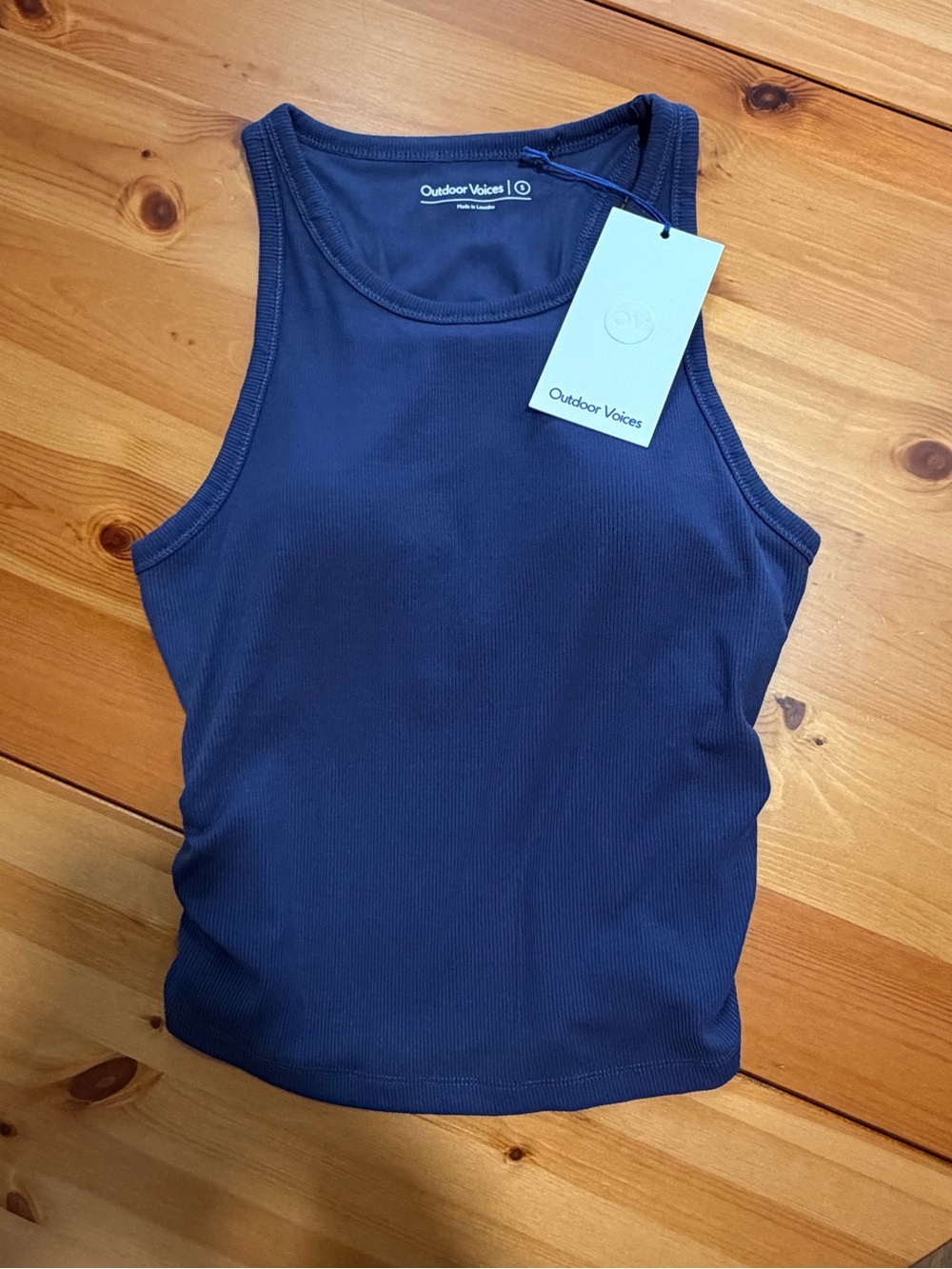 Outdoor Voices Navy Ribbed Racerback Tank - Picture 4 of 15